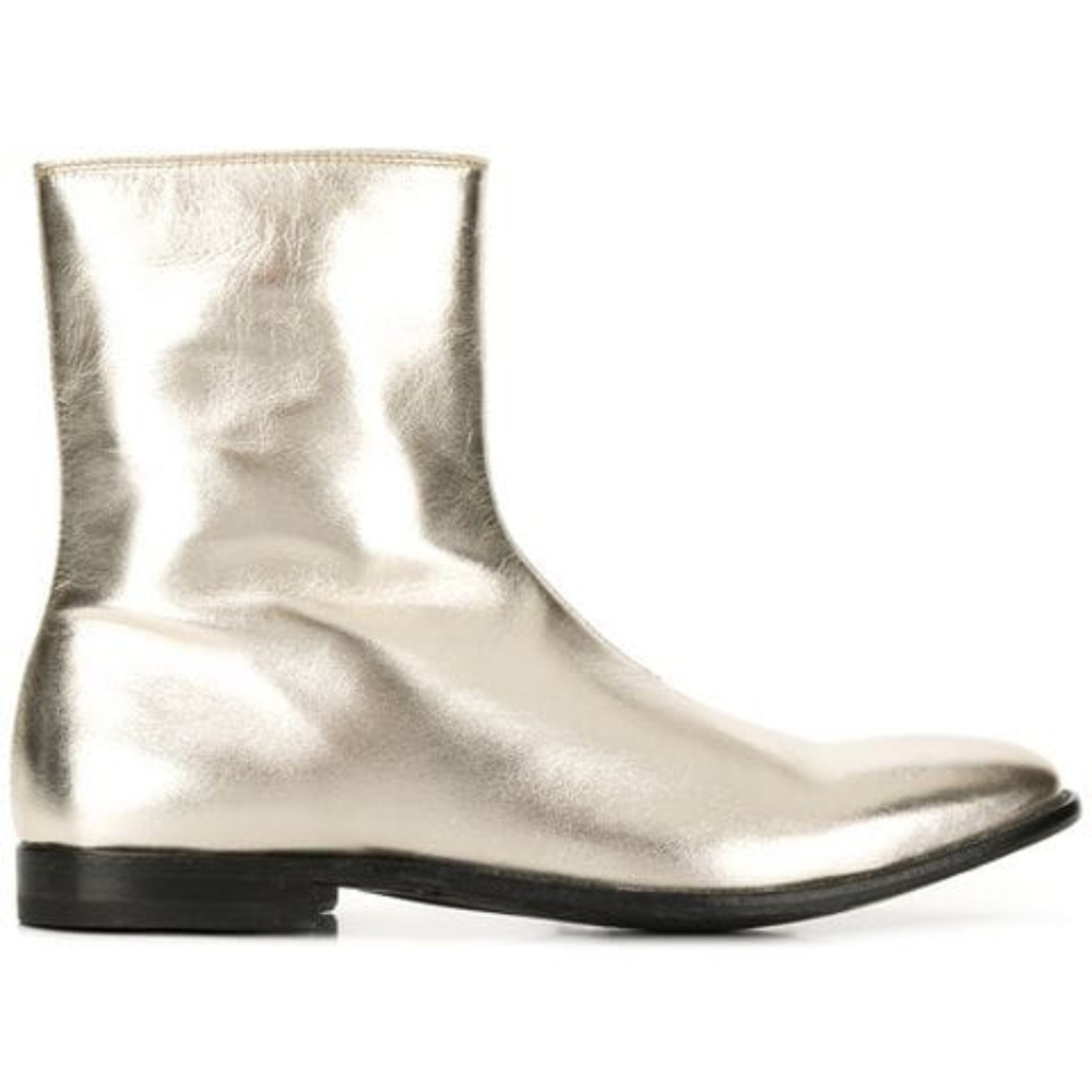 Alexander McQueen metallic ankle boots